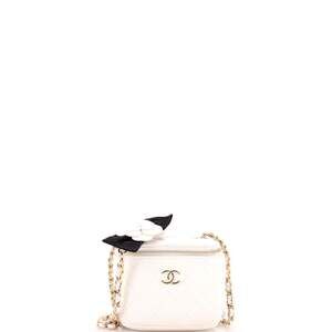Chanel Camellia Bow Vanity Case With #253450C30B